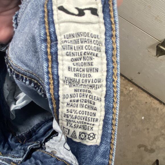 Indigo Rein Jeans Women 5 Jr Blue Ankle Distressed Stretch Faded Medium Denim - Picture 7 of 7